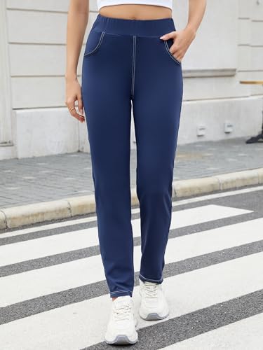 AVAMO Tapered Lounge Pants for Women 4-Way Stretchy Casual Dress Work Athletic Travel Workout Sweatpants with 4 Pockets2