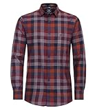 Redmond Camisa informal a cuadros Comfort Fit, rojo, S