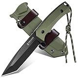 Dragon Creek Fixed Blade Knife - Full Tang Handle Green