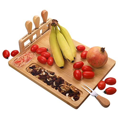 Rechteckiges Tablett aus Bambus Cover