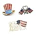 Produktbild GCWA American Flag Pin, The Stars & Stripes Solide Metallmarkierungsfahnen-Revers-Abzeichen, Kreuz Exquisite Goldfarbene US-Flagge Brosche,Pack of 3