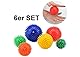 Igelball 6er Set, Massageball, Noppenball, Igelbälle - in verschiedenen Größen für die punktuelle Selbstmassage, Füße, Nacken, Rücken, Bein und vieles mehr