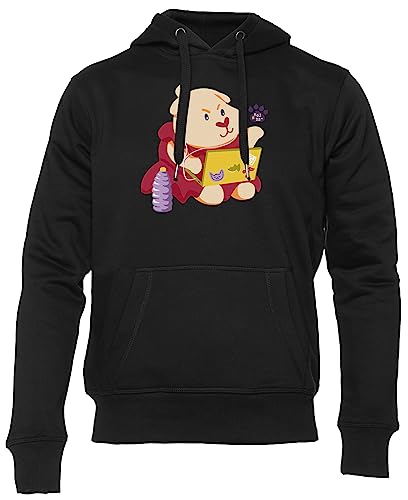 Sweat à capuche hamster unisexe Fgj23 un cadeau original noir à manches longues