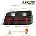 DEPO E36 Tail Lights - Smoke Rear Tail Lamps Tailight Set Compatible with 1992-1999 BMW E36 3 Series 2D Coupe and Convertible including M3 (Euro OE Style Smoked Lens)