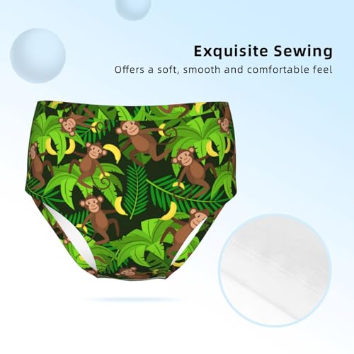 Monkeys And Bananas Girls' Underwear Soft Cotton Little Girls Panties Comfort Briefs3