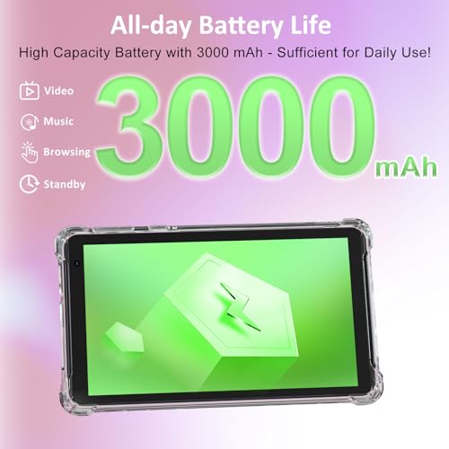 Image of BYANDBY Tablet 7 inch Android 15.0 Tablet, 8GB+32GB ROM (1TB Expand), Quad-Core, WiFi, GMS, Dual Camera, Educational, Games(Pink