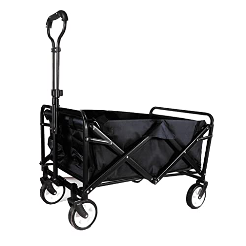 LHLLHL Carrito Plegable portátil for Acampar al Aire Libre, Carrito de Compras de camión utilitario con Ruedas de 5 Pulgadas, Carrito de jardín, Carrito de Herramientas de Cuatro Ruedas (Color : 3-Pa