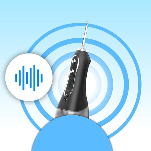 Retoo Munddusche Kabellos mit 5 Modi, Irrigator Set mit 8 austauschbare Spitzen, Zahndusche mit 300 ml abnehmbar Wassertank, praktischer Koffer inklusive, Zahnreiniger mit Schnellladefunktion – Bild 4