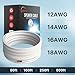 Cables Direct Online 16/4 100FT Speaker Cable Oxygen Free Copper, CL3 CMR in-Wall Rated, White Jacket, OFC Strands Compatible with Low Voltage LED Wire, Car Audio, Home Theater