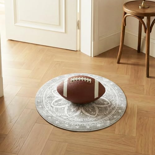 Image of Carvapet 2ft Small Round Rug, 24 inch Vintage Washable Circle Floor Mat