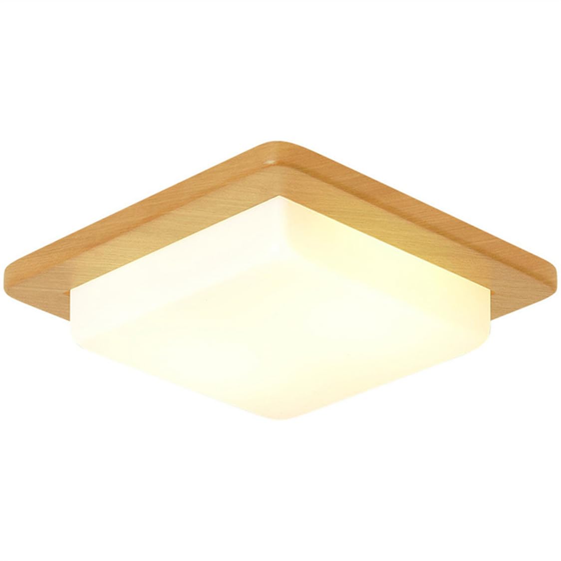JXYDJH Mid-Century Japanese Ceiling Light Walnut Acrylic Shade Three-Color Light