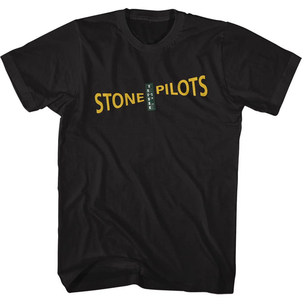 American ClassicsStone Temple Pilots Rock Band Logo Front & Back Print Adult Short Sleeve T-Shirt