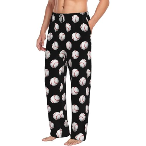Hockey Equipment Print Men's Pajama Pants Comfort Casual PJ Bottoms Lounge Pants Sleepwear for Men Women2