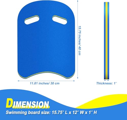 Image of Leosportz Kick Board for Swimming Kids | Swimming Kickboard for Adults Sports Training | Aid Pool Kick Board U Design High Buoyancy Float Swim Train Equipment with Integrated Hole Handle (Blue-yellow)