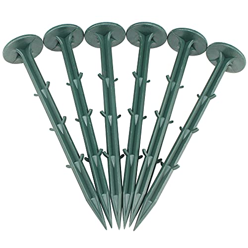 Image of 6-Inch Plastic Stakes Sturdy Lawn Nails Anchors Rustproof(50)