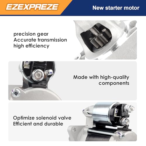 Image of Ezexpreze 18512 New Starter for John Deere UTV Gator XUV 620i 625i 4X4, Kawasaki KAF620 Mule 2500 2510 4X4 2520 Turf, 21163-2118 21163-2133 228000-2210 18512