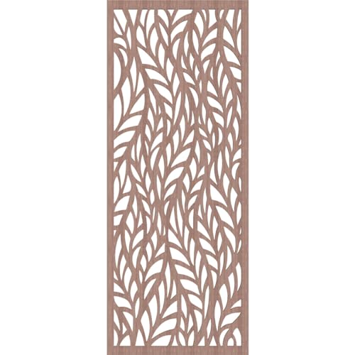 Image of Ortonville Decorative Pierced Fretwork Wood Wall Panels, 21 3 /8 inchW x 54 3 /8 inchH x 3 /8 inchT, Walnut