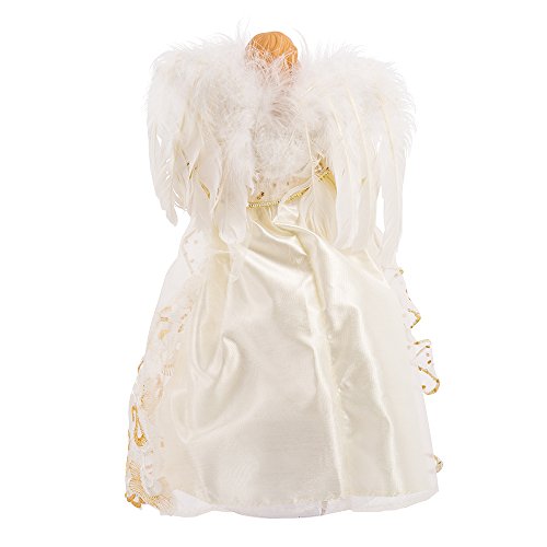 Kurt Adler UL 10 Light 14-Inch Gold Angel Treetop - Thumbnail 4