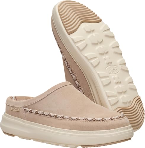 Image of HEYDUDE Women's Remi Toastee Suede Clog Slip On Shoe | Lightweight Easy On Sherpa Lined | Durable Grip Outsole