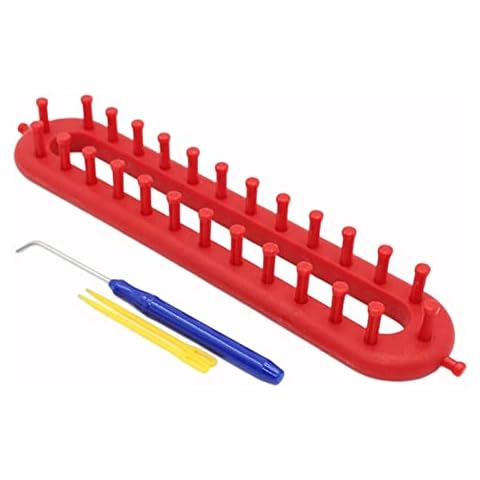Valink Looms Set,Knitting Craft Kit Long Knitting Looms For Scarf Shawl Hat Socks Long Knit Knitting Crochet Hooks Maker Tools 26CM Cover