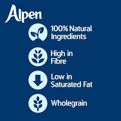 Alpen No Added Sugar Muesli - 950g | 30% More Fruit, Crunchy & Chewy Spoonfuls with Juicy Raisins, Roasted Nuts & Rolled Oats