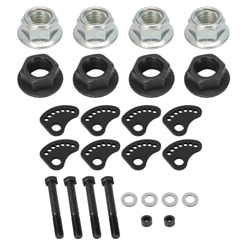 Foruly Arm Alignment Cams, Dirt King Alignment Cams with Flange & Lock Nuts for 99-18 Chevy Silverado Sierra Silverado 1500 2500 3500 HD