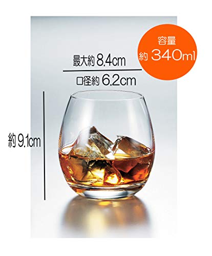 Set de 6 vasos rock glass claro 340 ml miniatura 2