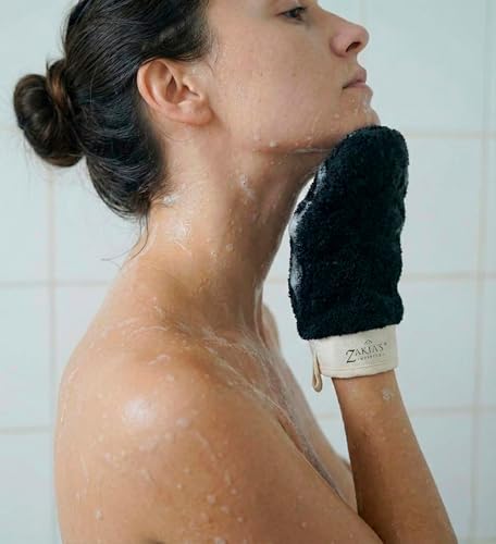Image of Moroccan Kessa Exfoliating Scrub Glove - Black