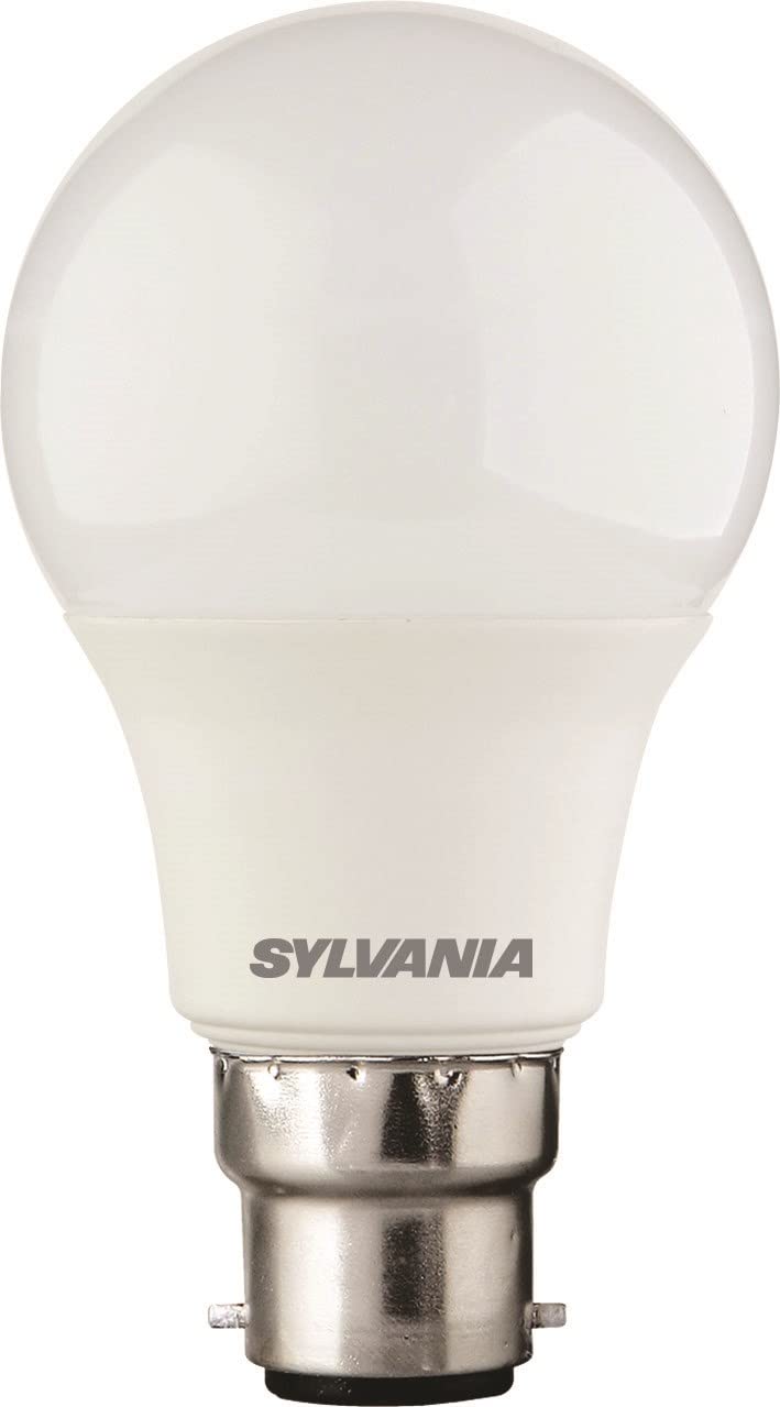 6 X Luxsa Lighting LED Light Bulbs Bayonet Cap B22, 60w Bulb, 8W 806LM LED Bulbs, 2700K Warm White, Classic Frosted Large A60 BC GLS Standard Energy Saving Light Bulbs Pack of 6