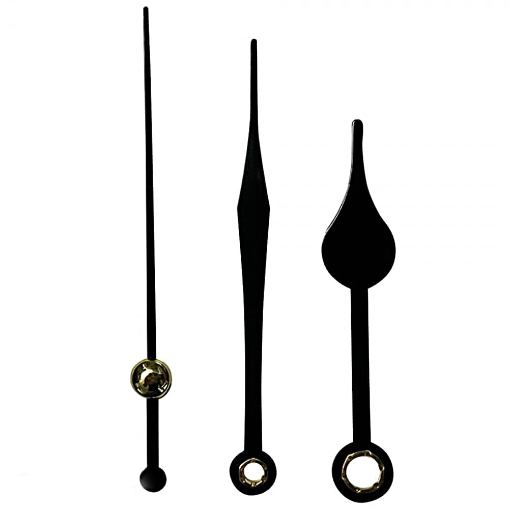 Dans Clock Shop Black Replacement Metal Press Fit Clock Hands Compatible With Japanese Quartz Mechanism Diy Repair 73Mm