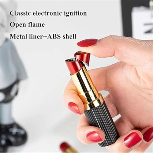 Encendedor Recargable en Forma de Lápiz Labial Blanco miniatura 3