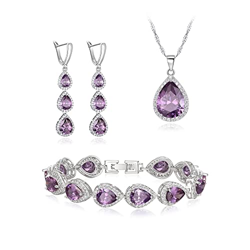 Juegos de joyas de mujer para regalo de bodas y pulsera de fiesta