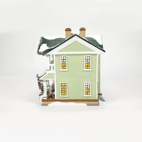 Snow Village Senior Living Center edificio de cerámica multicolor iluminado 19cm 5