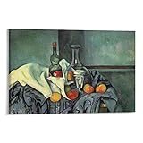 Still Life Peppermint Bottle by Paul Cezanne Painting Poster Canvas Wall Art Poster Decorative...