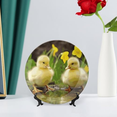 Plato decorativo de porcelana blanco de 7 pulg miniatura 6