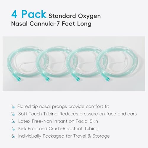 Nittiid 7 Foot Green Nasal Cannulas For Oxygen thumb #1
