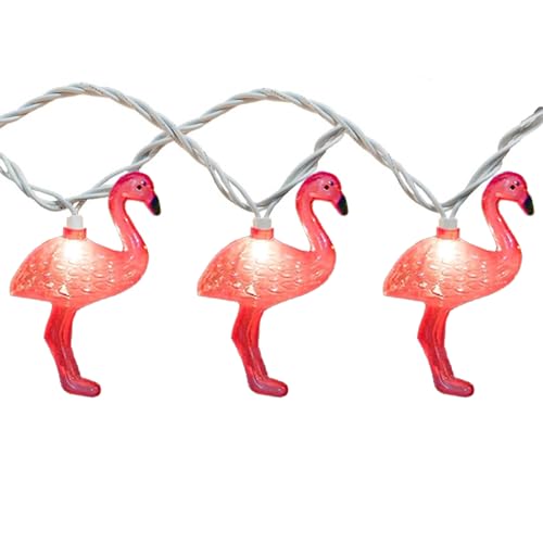 8.5Ft Pink Flamingo Outdoor String Lights 9ft Summer Patio LED String Lights Bedroom Birthday Wedding Holiday Summer Theme Outdoor Cute Party Lights Tropical Party Decoration Flamingo Decoration