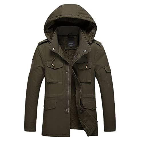 Parka d'hiver homme coupe ajustée en coton chaud taille XXXL