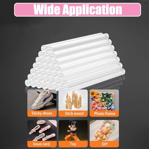 Image of MONVICT 60 Pack Full Size Hot Glue Gun Sticks, Clear | 4 inch Long 0.43 inch Diameter | Craft Hot Glue Pastes | All Purpose | for Most Glue Guns | for DIY, Arts & Crafts