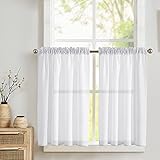 All-Match: Diese Waffel-muster Scheibengardinen können eine elegante Atomsphäre in Ihr Zimmer bringen. Die einfarbiges Design passt zu jedem Raumstil deshalb können diese Kurzgardinen als Dekoration für Ihrem Küche, Badzimmer, Wohnzimmer, Esszimmer oder Ingrendwo Sie einsetzen möchten.