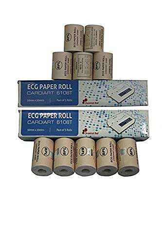 BPL ECG PAPER FOR (6108T ECG PAPER) (50mm X 20mm, pack of 10 Roll)