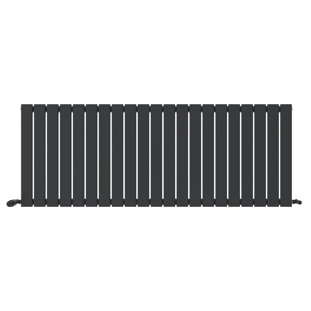 iBathUK Apex Wall Hung Horizontal Single Slim Flat Panel Designer Radiator, Steel Central Heating Panel Heater, Modern Designer Radiator for Bathroom and Living Room in Matt Anthracite, 600 x 1596mm — image 1