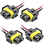 4Pcs H11 H9 H8 880 881 Female Adapters Wiring Harness Sockets OEM Replacement Part Qualiry Compatible with Headlights or Fog Lights Use