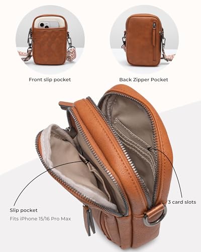 Image of Alldaily Small Crossbody Bag for Women Vegan Leather Phone Purse with Card Slots
