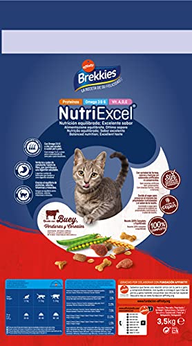 Brekkies Katzenfutter mit Ochse, Gemüse und Getreide, 3,5 kg, 3500 g