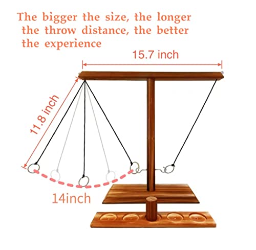 Weidu77 Ring Hook Throwing Game, Wooden Hook And Ring Throwing Game For Party Outdoor Handmade Handheld Ring Hook Fast-Paced Family Interactive Game Toy #TOP4