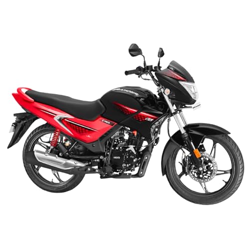 Image of Hero MotoCorp GLAMOUR 125 FI Disc Brake OBD2B BLACK-SPORTS RED Booking for Ex-Showroom Price