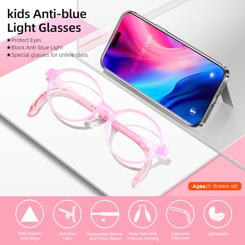 Image of EYEBUDDY Blue Light Glasses for Kids Boys Girls,Computer Gaming Bluelight Glasses,Fake Glasses for Ages 2-12
