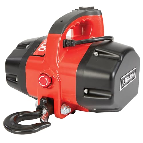 Ultra-Tow Portable Electric Winch, Trailer Winch A380 Aluminum Housing Brushless Motor with 1100 Lbs Capacity, 120 Volt Winch Electric Winch