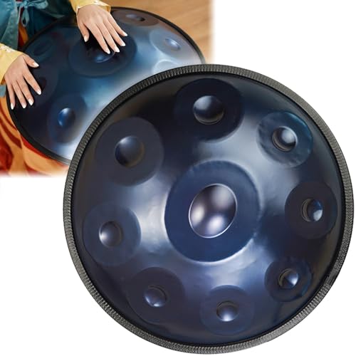 ILOOXI ハンドパンドラム楽器、 430HZ 440HZ ニ短調 9ノート 22インチスチールハンドドラム、打楽器大人子供友人ギフト用 (Color : Blue, Size : 9 Notes-440Hz)